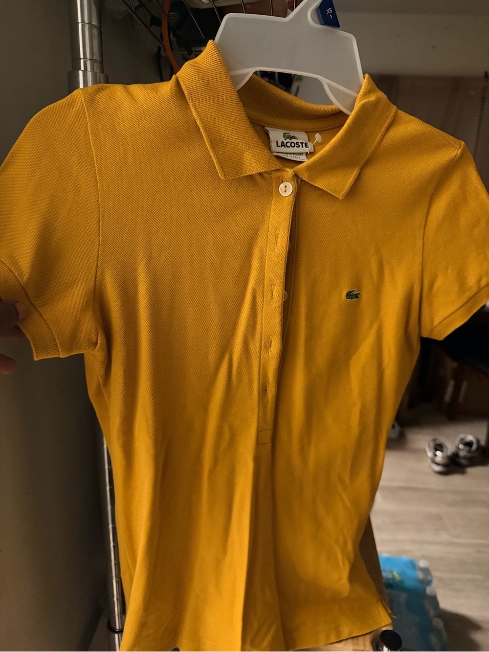 Lacoste Kids Yellow Short Sleeve Polo Shirt with Croc Logo